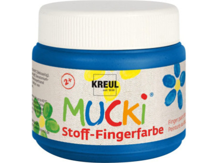 KREUL Gouache aux doigts textile 'MUCKI', 150 ml, bleu