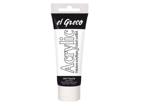 KREUL Peinture acrylique el Greco, tube 75 ml, blanc titane