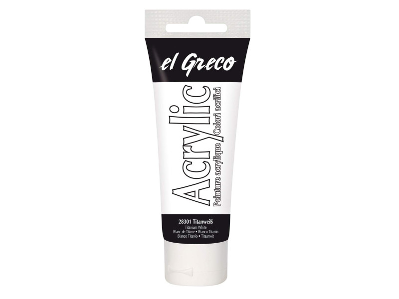 KREUL Peinture acrylique el Greco, tube 75 ml, blanc titane