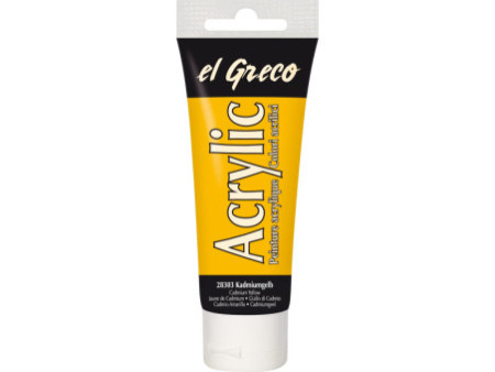 KREUL Peinture acrylique el Greco, tube 75 ml, jaune cadmium