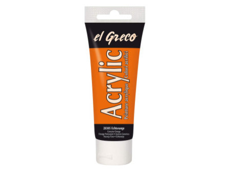 KREUL Peinture acrylique el Greco, tube 75 ml, orange pur