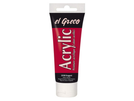 KREUL Peinture acrylique el Greco, tube 75 ml, rouge garance