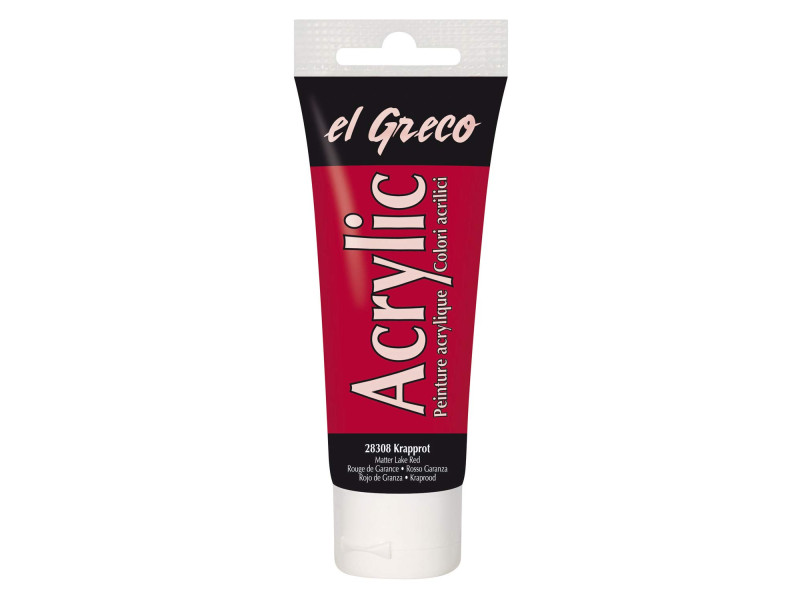 KREUL Peinture acrylique el Greco, tube 75 ml, rouge garance