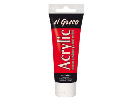 KREUL Peinture acrylique el Greco, tube 75 ml, rouge pur