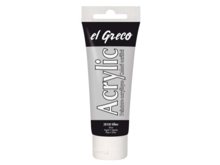 KREUL Peinture acrylique el Greco, tube 75 ml, argent