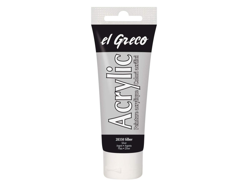 KREUL Peinture acrylique el Greco, tube 75 ml, argent