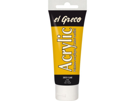 KREUL Peinture acrylique el Greco, tube 75 ml, or