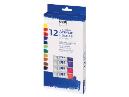 KREUL Peinture acrylique el Greco, 12 ml, set de 12