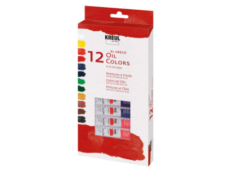 KREUL Peinture à l'huile el Greco, 12 ml, set de 12