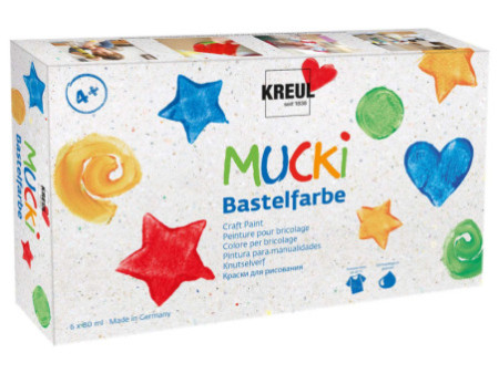 KREUL Peinture de bricolage 'MUCKI', 80 ml, set de 6