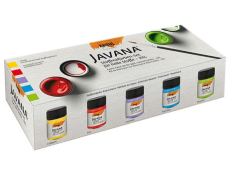 KREUL Peinture pour textiles JAVANA, kit XXL 5 x 50ml