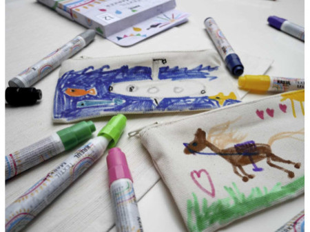 KREUL Marqueurs textiles medium 'Junior', set de 12