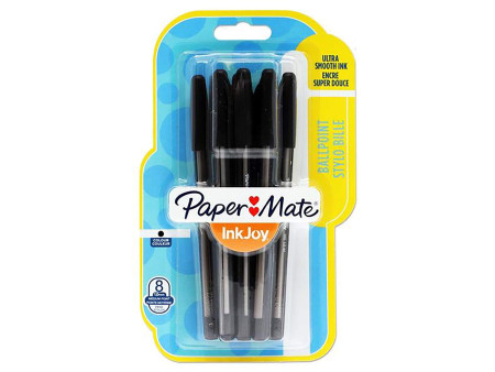 Paper:Mate Stylo à bille InkJoy 100, blister de 8, noir