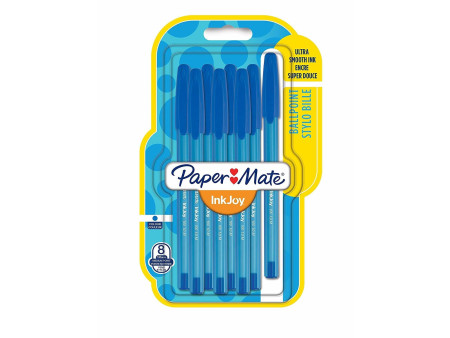 Paper:Mate Stylo à bille InkJoy 100, blister de 8, bleu