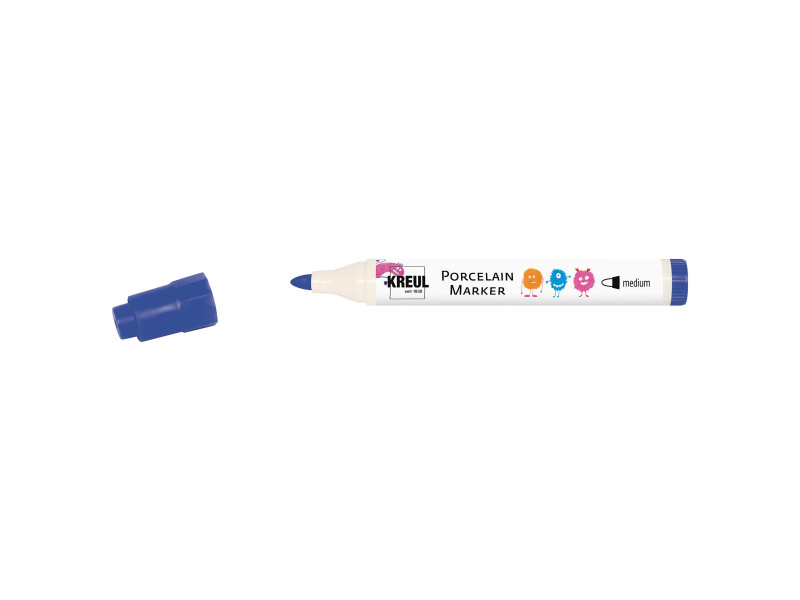 KREUL Marqueur pour porcelaine medium, bleu foncé