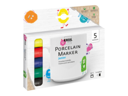 KREUL Marqueur pour porcelaine medium 'Junior', set de 5
