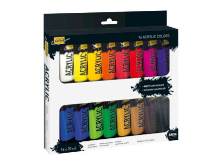 KREUL Peinture acrylique SOLO Goya Acrylic, 20 ml, kit de 16