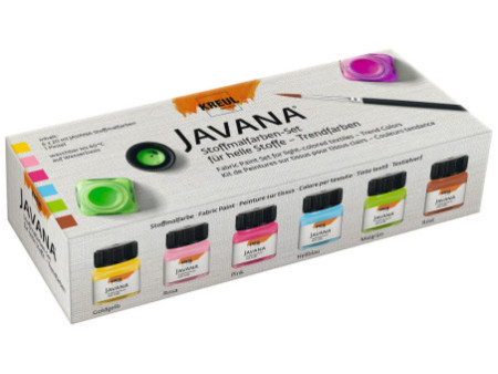 KREUL Peinture pour textiles JAVANA, kit couleur tendance