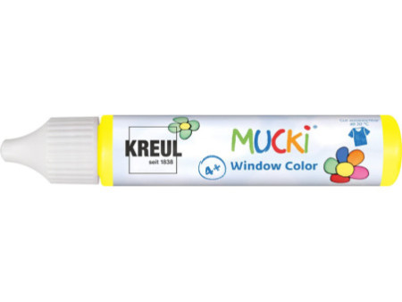 KREUL Window Color Pen 'MUCKI', jaune, 29 ml