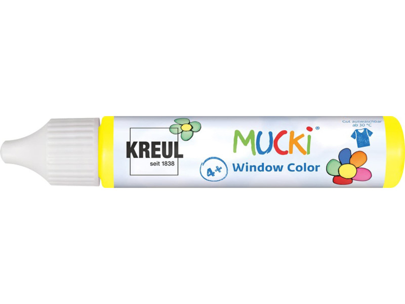 KREUL Window Color Pen 'MUCKI', jaune, 29 ml