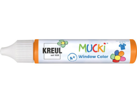 KREUL Window Color Pen 'MUCKI', orange, 29 ml