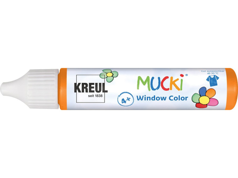 KREUL Window Color Pen 'MUCKI', orange, 29 ml