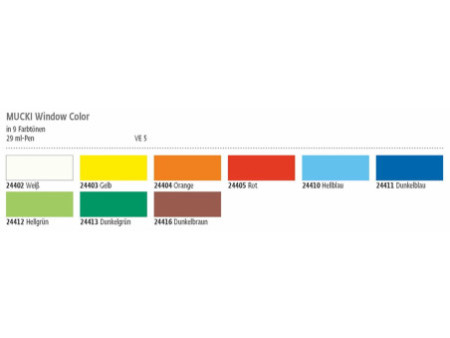 KREUL Window Color Pen 'MUCKI', orange, 29 ml