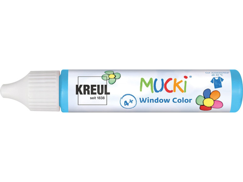 KREUL Window Color Pen 'MUCKI', bleu clair, 29 ml