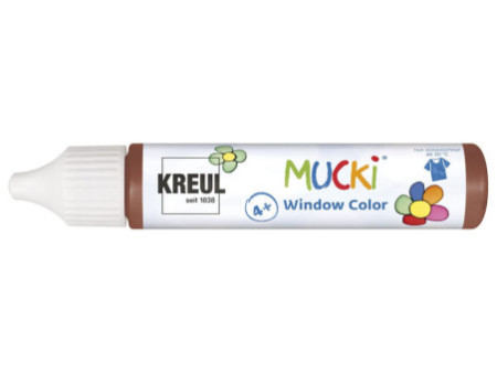 KREUL Window Color Pen 'MUCKI', marron foncé, 29 ml