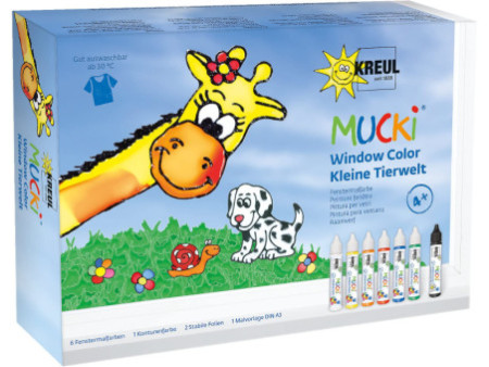 KREUL Window Color Pen 'MUCKI', kit de 7