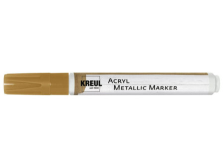 KREUL Marqueur 'Acryl Metallic' médium, pointe ogive, or