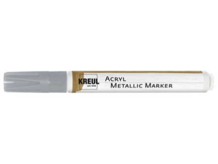 KREUL Marqueur 'Acryl Metallic' médium, pointe ogive, argent