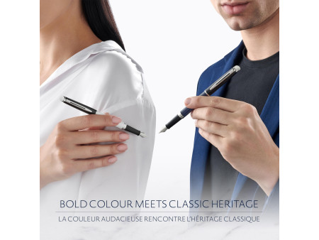 WATERMAN Stylo plume Hémisphère Colour Blocking Noir & Bleu