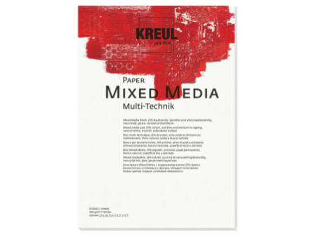 KREUL Bloc pour artistes Paper Mixed Media, A4, 10 feuilles