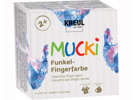 KREUL Gouache aux doigts nacrée 'MUCKI', 150 ml, kit de 4