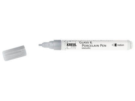 KREUL Glass & Porcelain Pen Metallic, argent