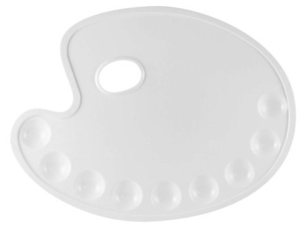 KREUL Palette de peinture SOLO Goya, plastique, ovale, blanc