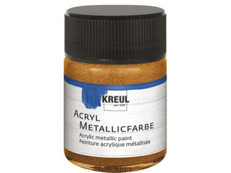 KREUL Peinture acrylique métallique, bronze doré, 50 ml