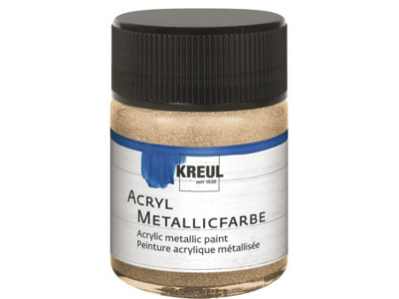 KREUL Peinture acrylique métallique, champagne, 50 ml