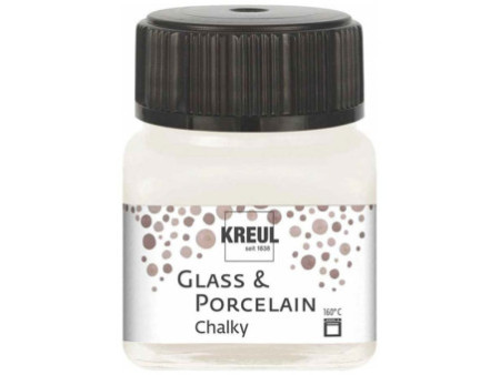 KREUL Peinture pour verre et porcelaine Chalky, White Cotton
