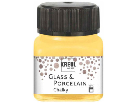 KREUL Peinture pour verre et porcelaine Chalky,Yellow Safran