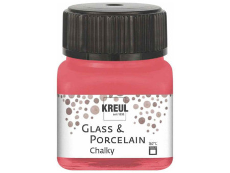 KREUL Peinture pour verre et porcelaine Chalky, Cozy Red