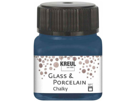 KREUL Peinture pour verre et porcelaine Chalky, Navy Blue