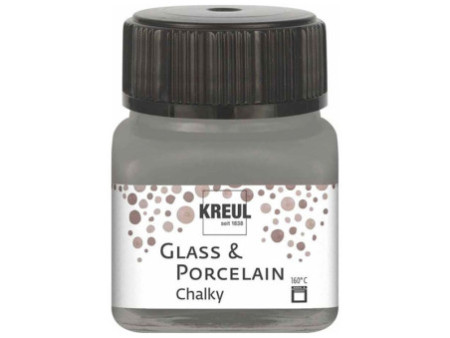 KREUL Peinture pour verre et porcelaine Chalky, Smoky Stone