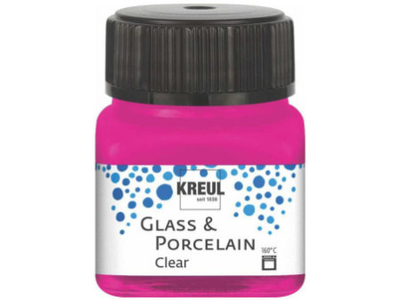 KREUL Peinture pour verre et porcelaine Clear, fuchsia