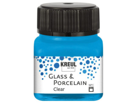 KREUL Peinture pour verre et porcelaine Clear, bleu eau