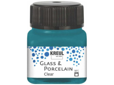 KREUL Peinture pour verre et porcelaine Clear, turquoise