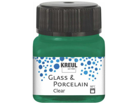 KREUL Peinture pour verre et porcelaine Clear, vert foncé