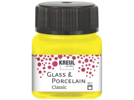 KREUL Peinture pour verre et porcelaine Classic,jaune canari