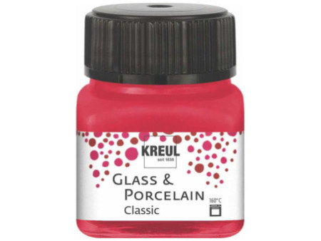KREUL Peinture pour verre et porcelaine Classic,rouge carmin